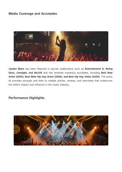 Free Rapper Press Kit Template to Edit Online