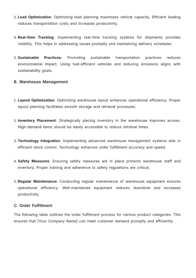 Free Grocery Store Supply Chain Guideline Template to Edit Online