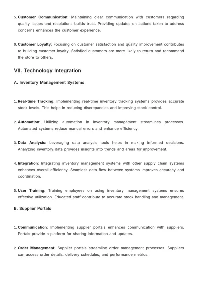 Free Grocery Store Supply Chain Guideline Template to Edit Online