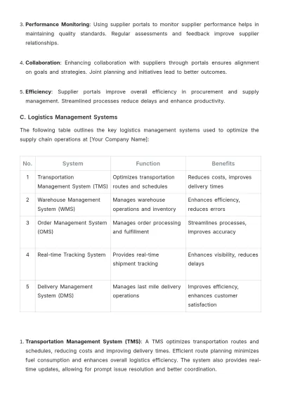 Free Grocery Store Supply Chain Guideline Template to Edit Online