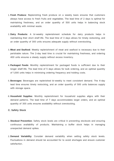 Free Grocery Store Supply Chain Guideline Template to Edit Online