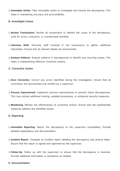 Free Grocery Store Cash Handling Guideline Template to Edit Online