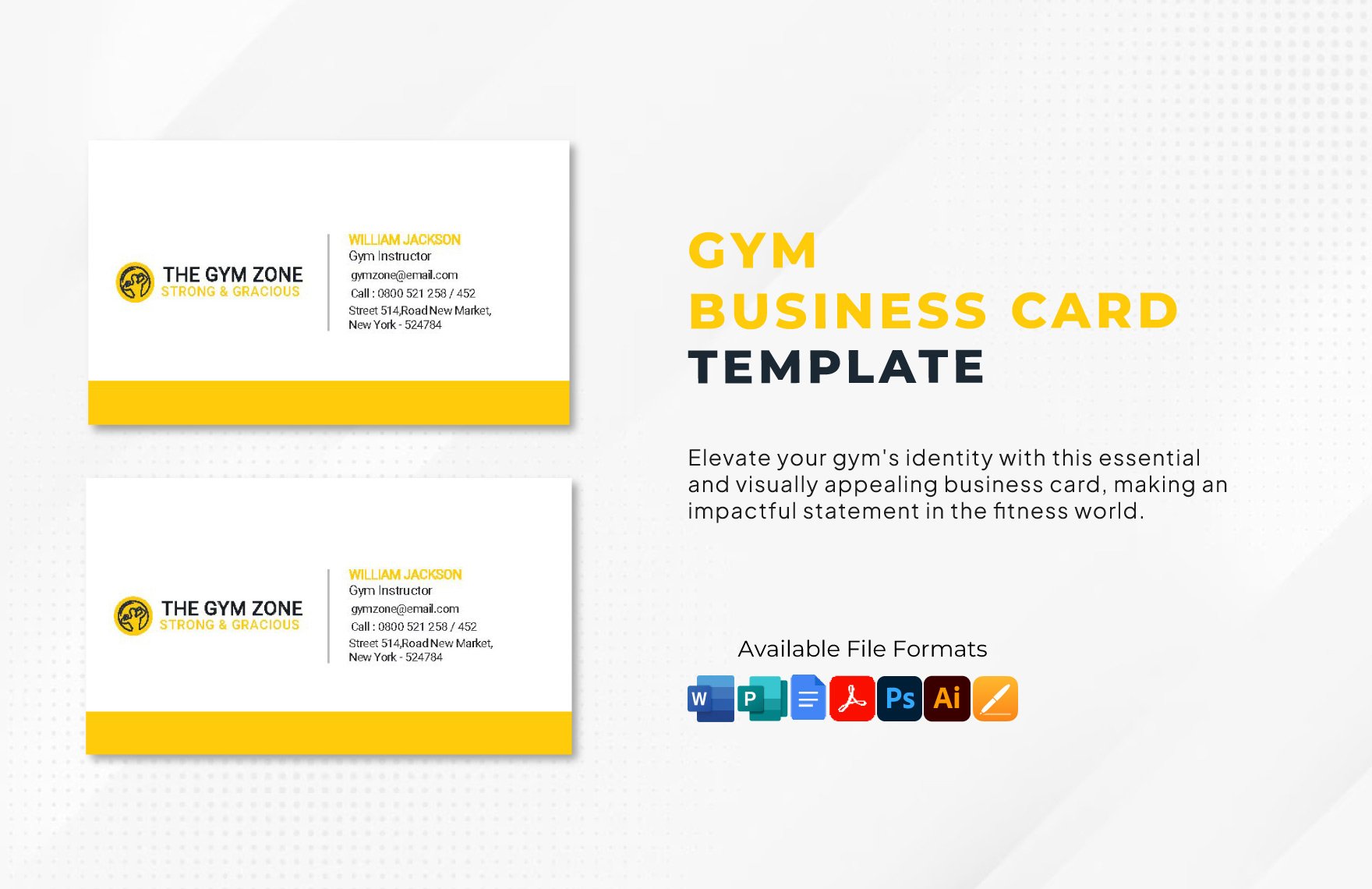 Gym Business Card Template