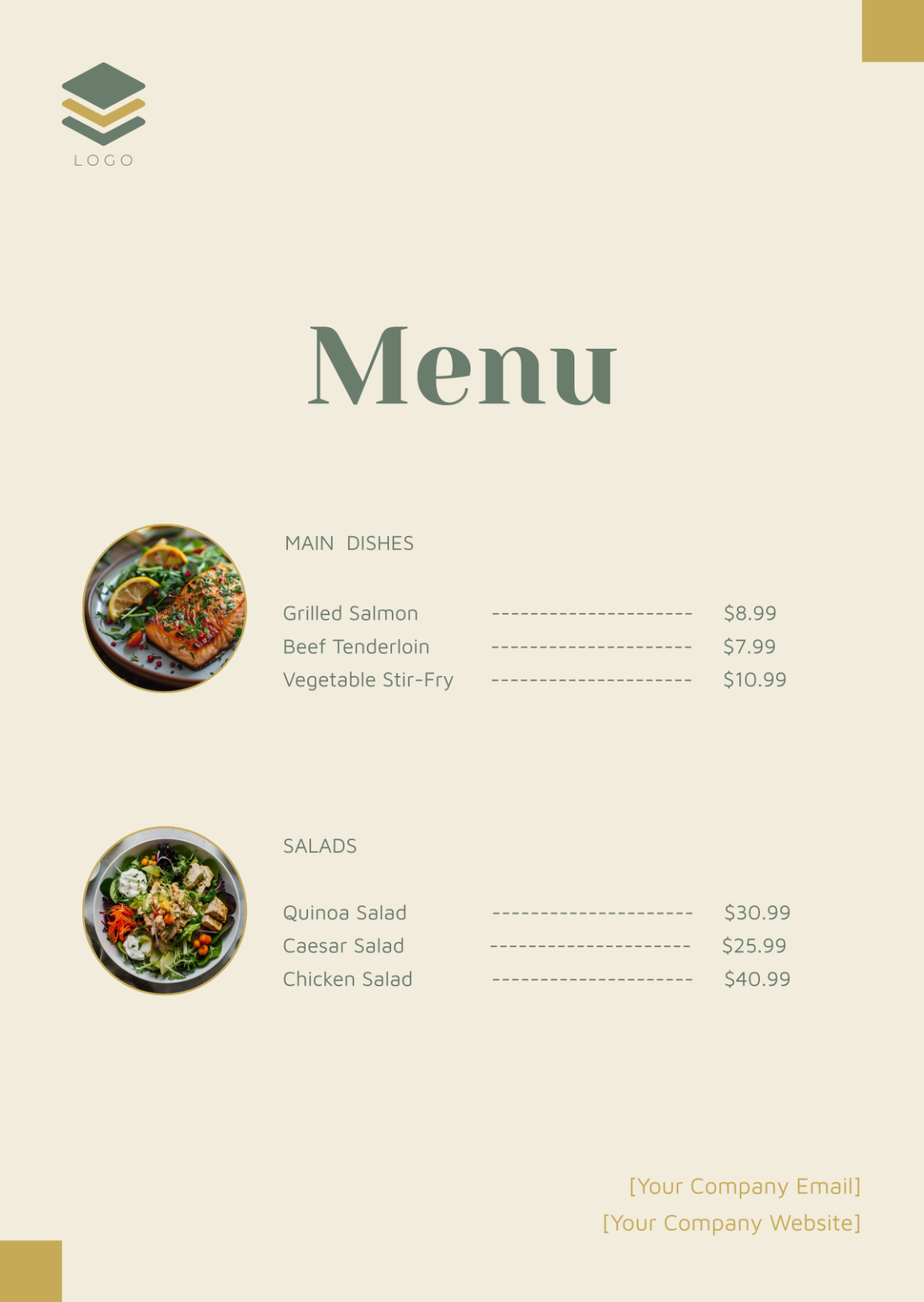 Sleek Menu