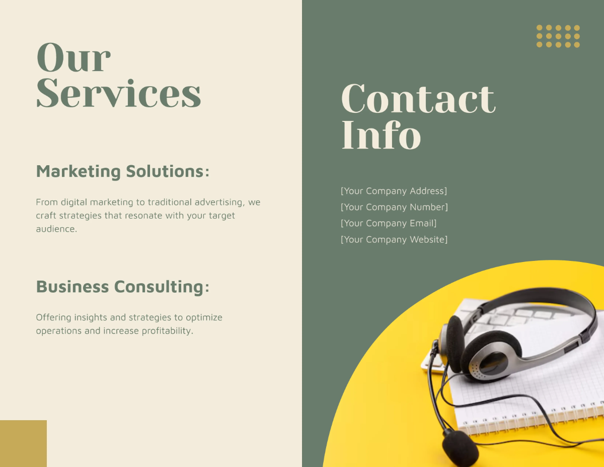 Free Sleek Brochure Template to Edit Online