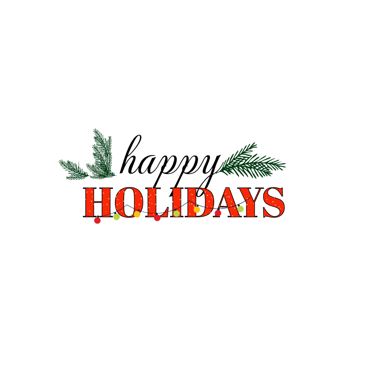 Aesthetic Happy Holidays Text - Edit Online | Template.net