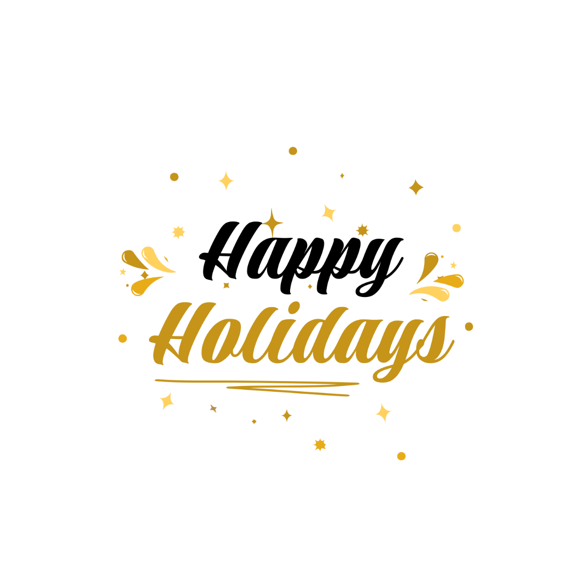 Modern Happy Holidays Text - Edit Online | Template.net