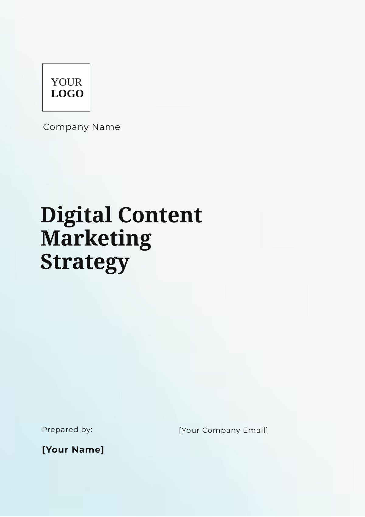 Digital Content Marketing Strategy Template - Edit Online & Download