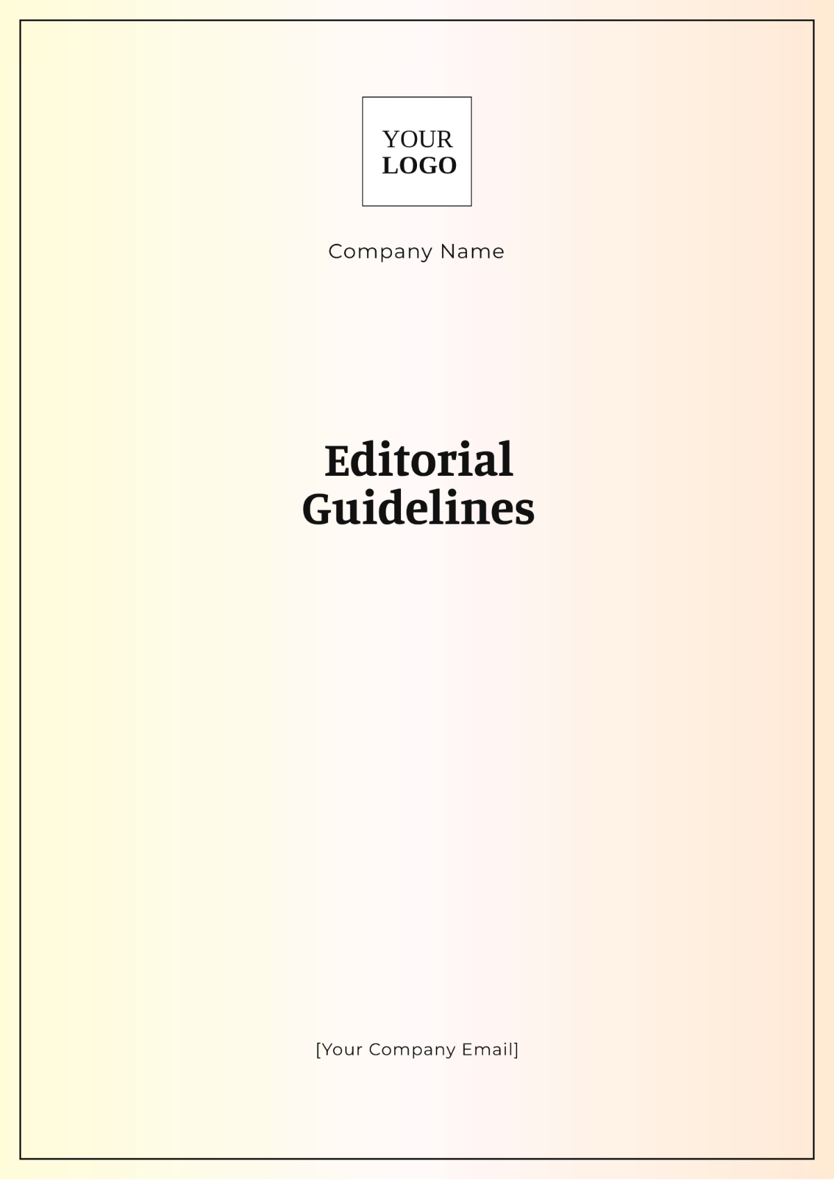 Editorial Guidelines Template - Edit Online & Download