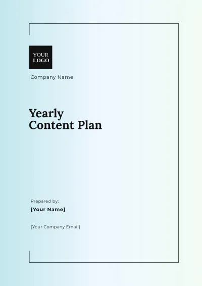 Free Yearly Content Plan Template to Edit Online
