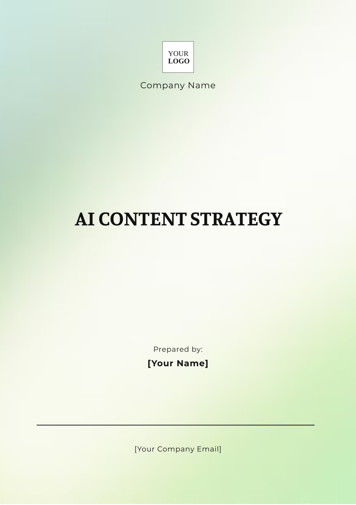 AI Content Strategy Template - Edit Online & Download