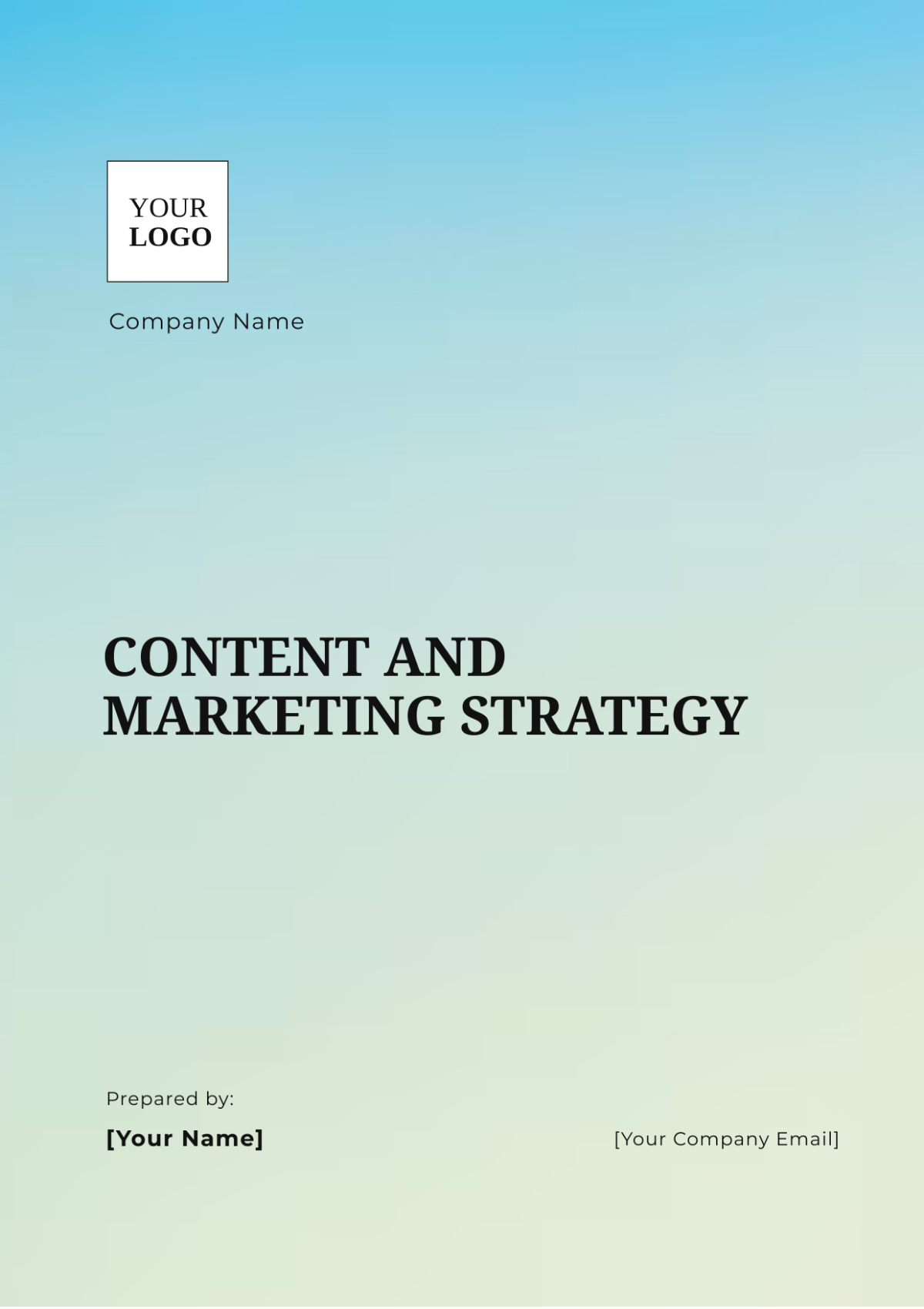 Content and Marketing Strategy Template - Edit Online & Download