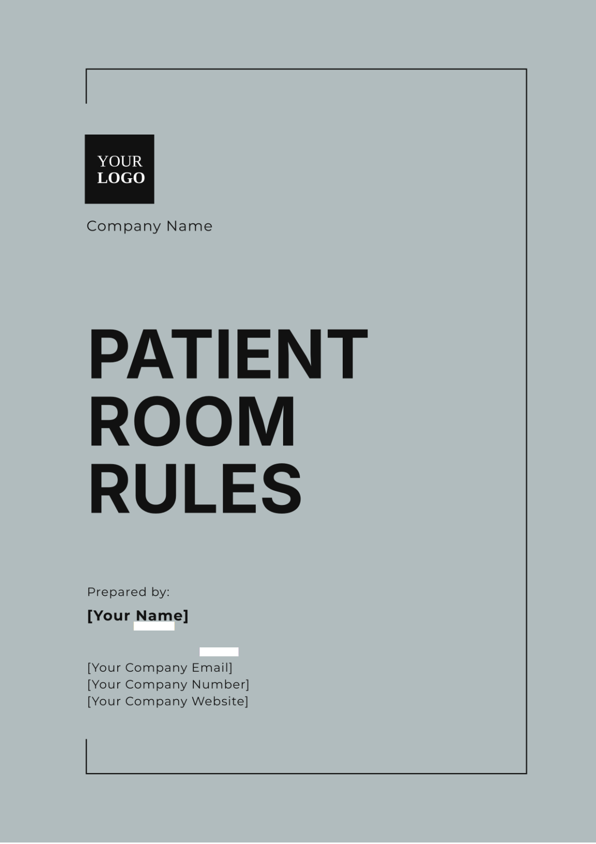 Patient Room Rules Template - Edit Online & Download