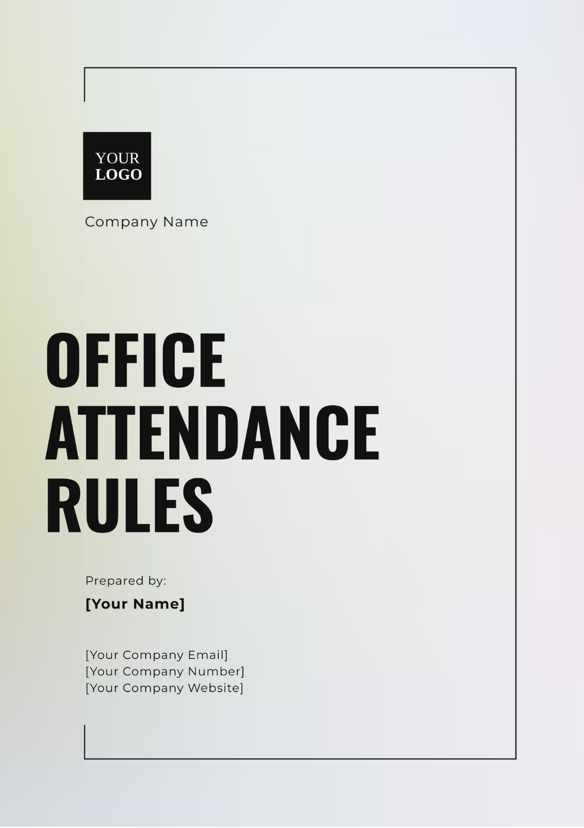 Office Attendance Rules Template - Edit Online & Download