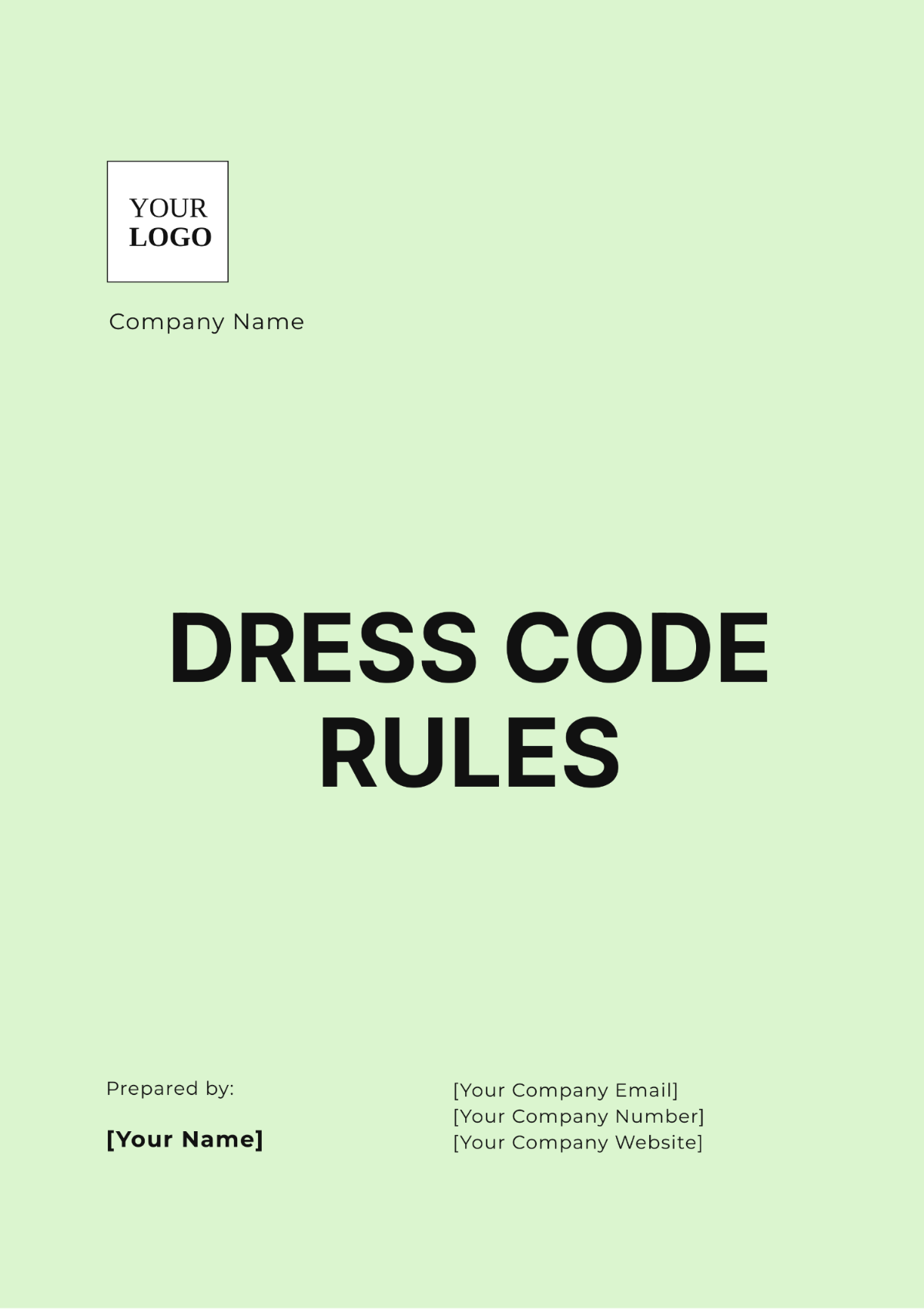 Dress Code Rules Template - Edit Online & Download