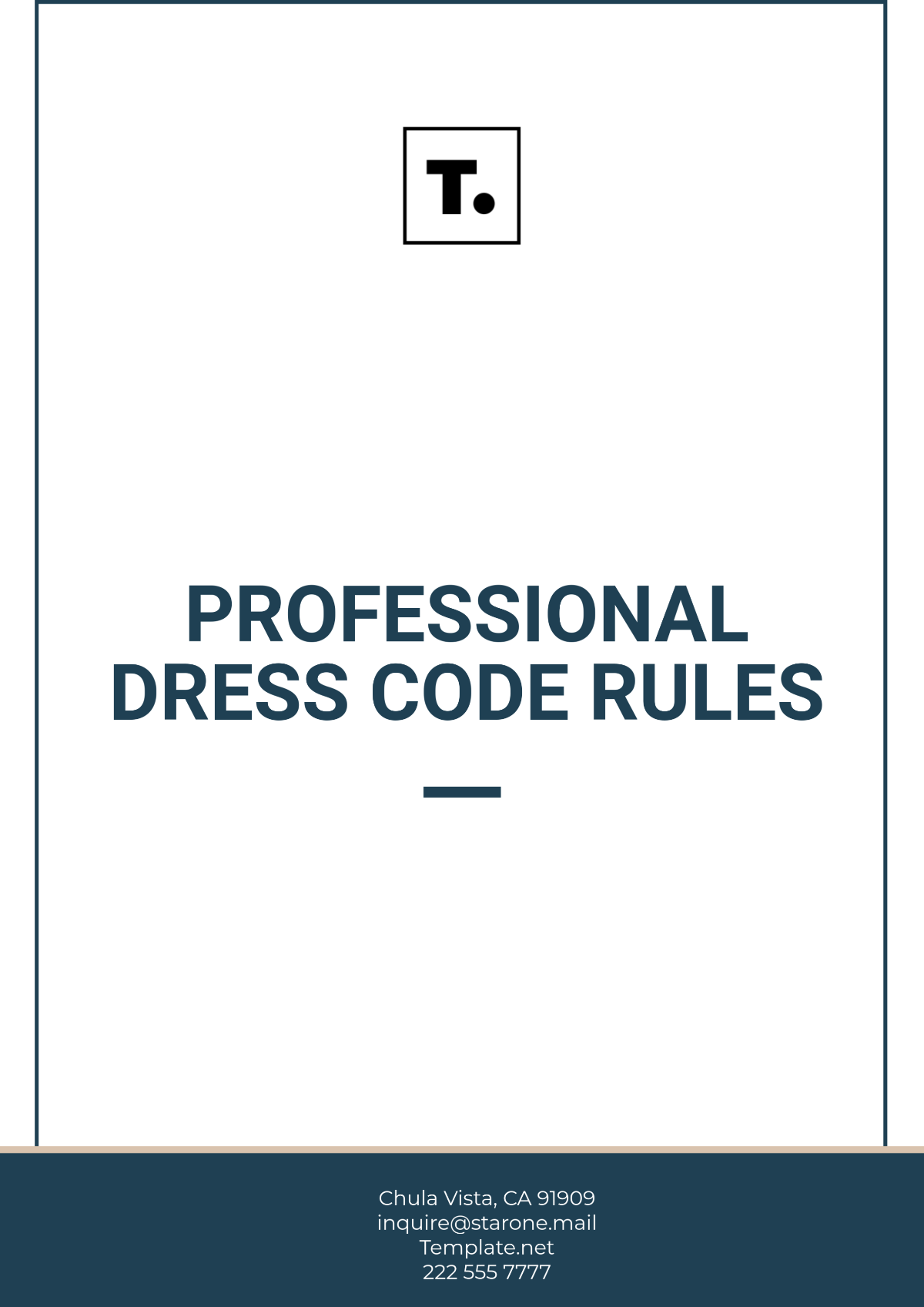 Professional Dress Code Rules Template - Edit Online & Download