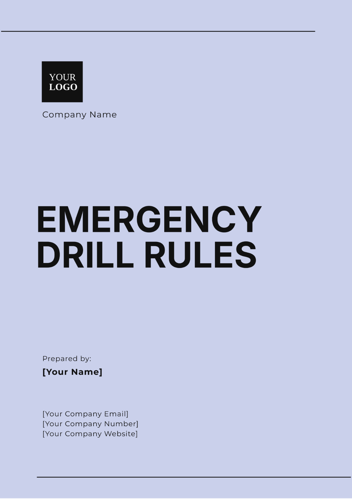 Emergency Drill Rules Template - Edit Online & Download