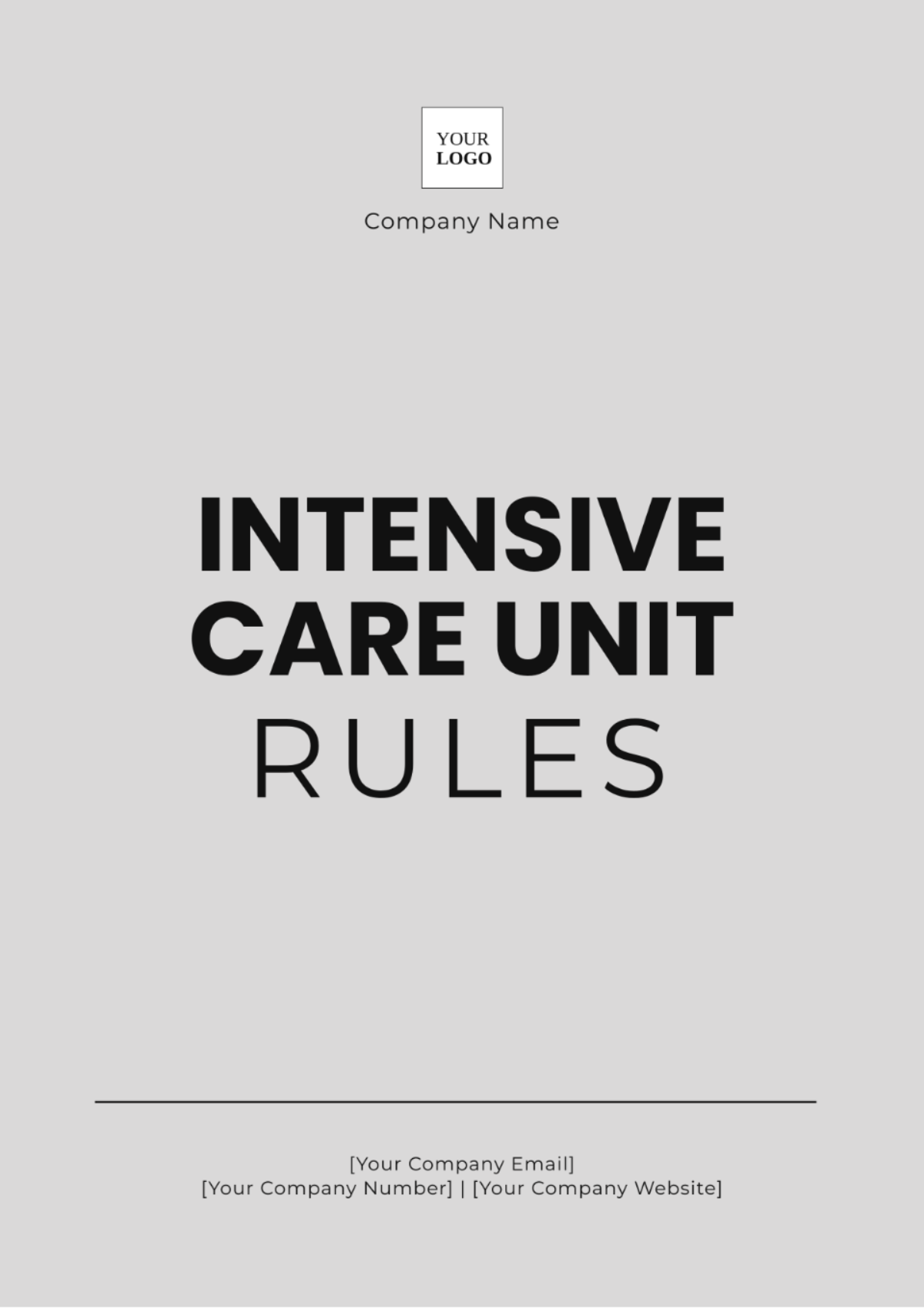 Intensive Care Unit Rules Template - Edit Online & Download