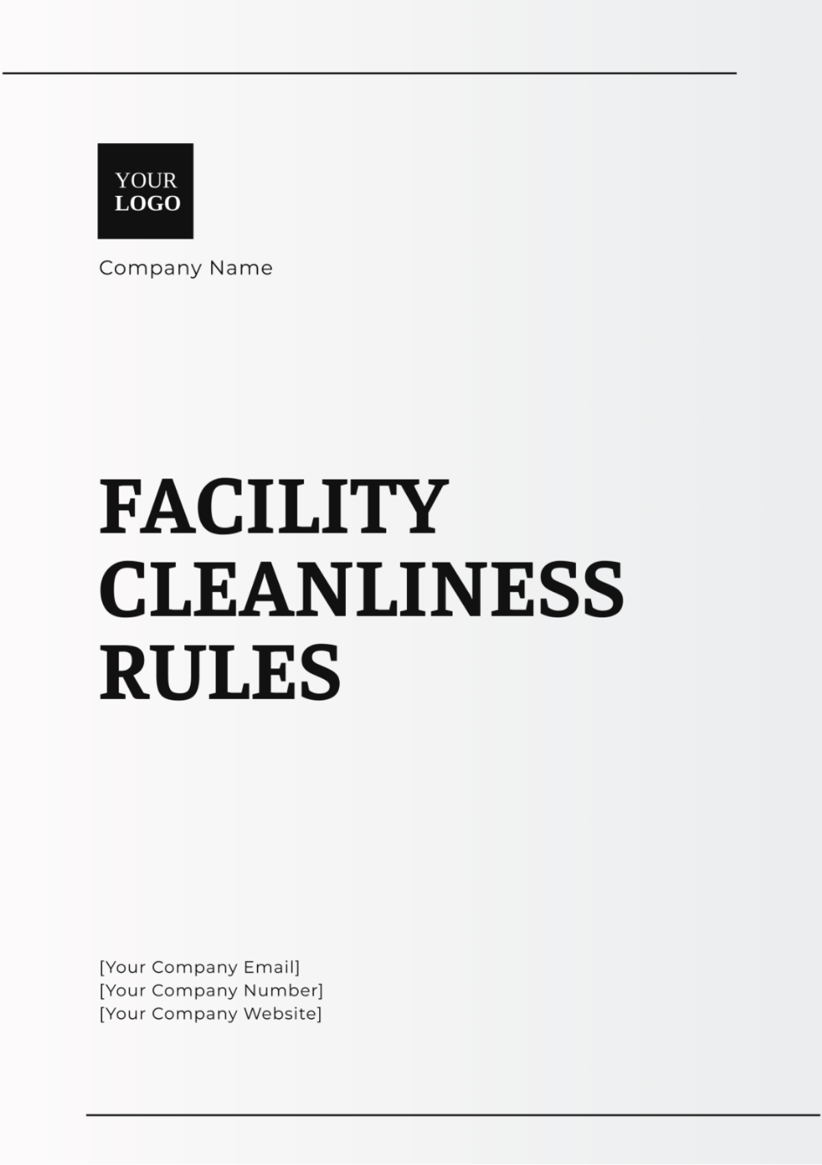 Facility Cleanliness Rules Template - Edit Online & Download