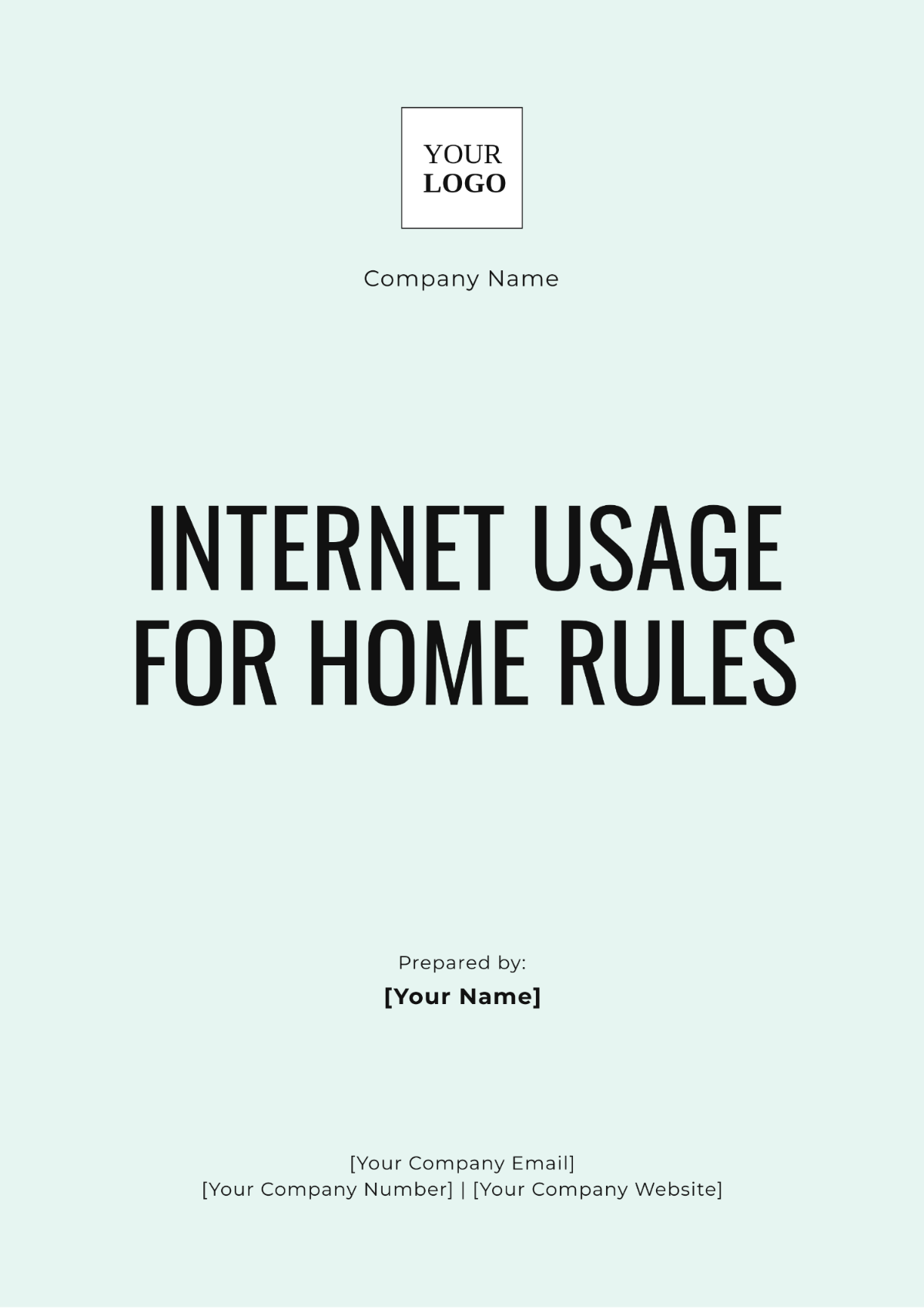 Internet Usage for Home Rules Template - Edit Online & Download