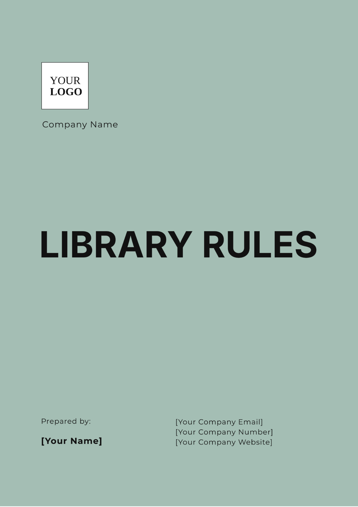 Library Rules - Edit Online & Download