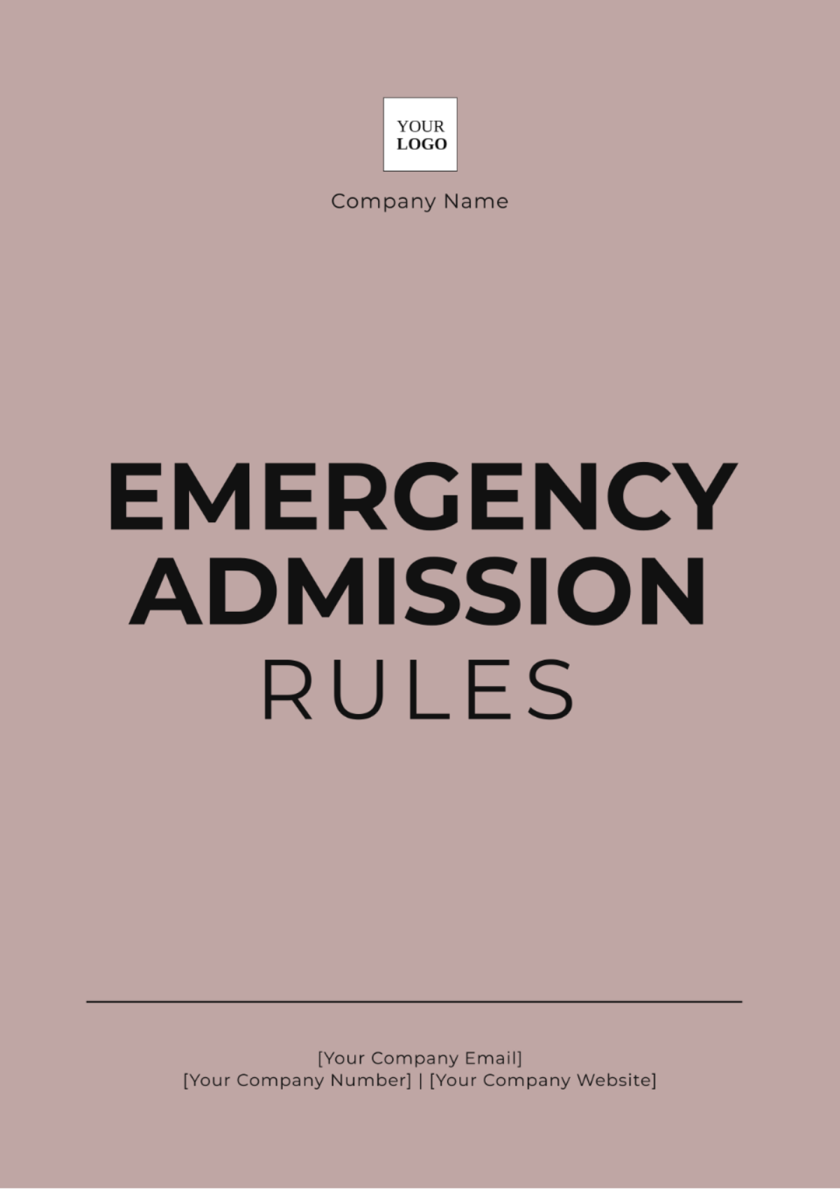 Emergency Admission Rules Template - Edit Online & Download