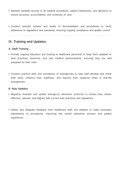 Free Emergency Admission Rules Template to Edit Online