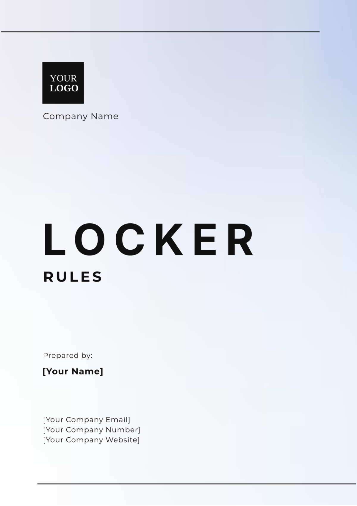 Locker Rules Template - Edit Online & Download