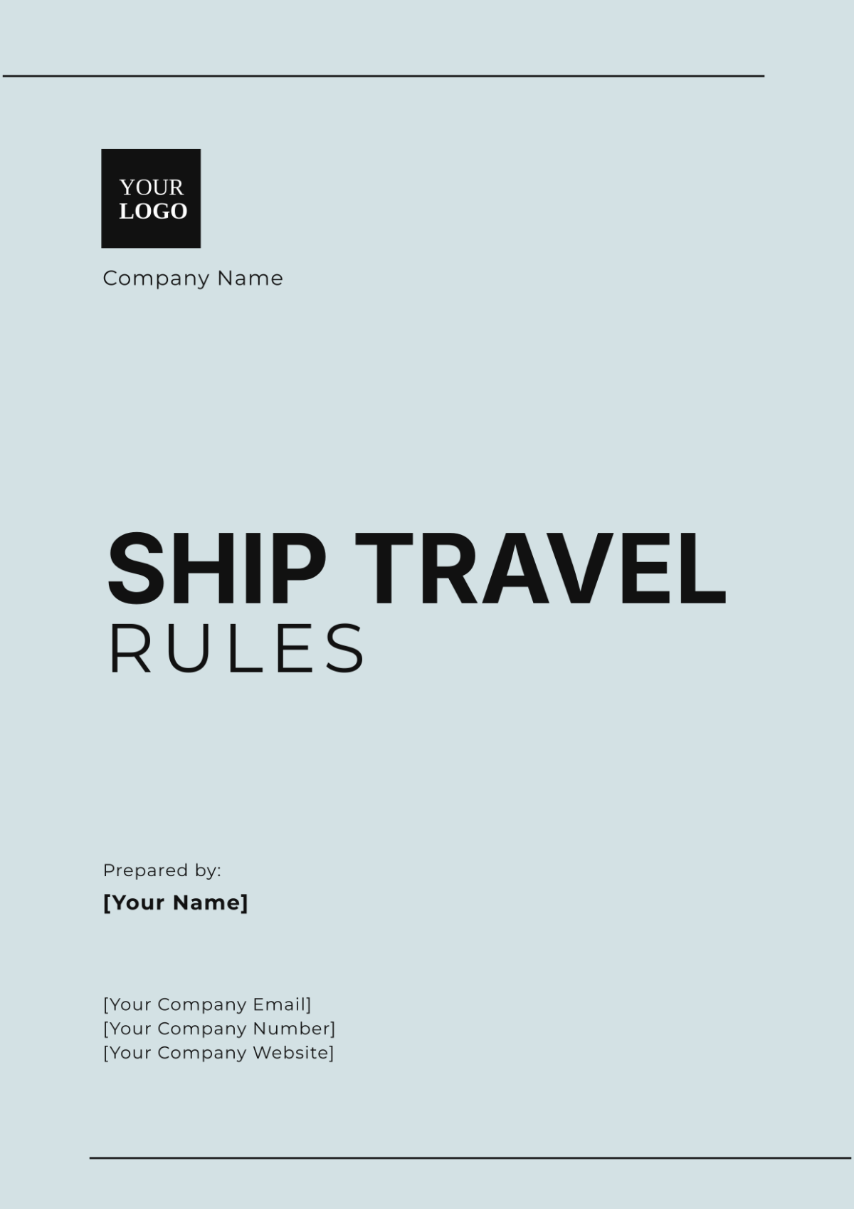 Ship Travel Rules Template - Edit Online & Download