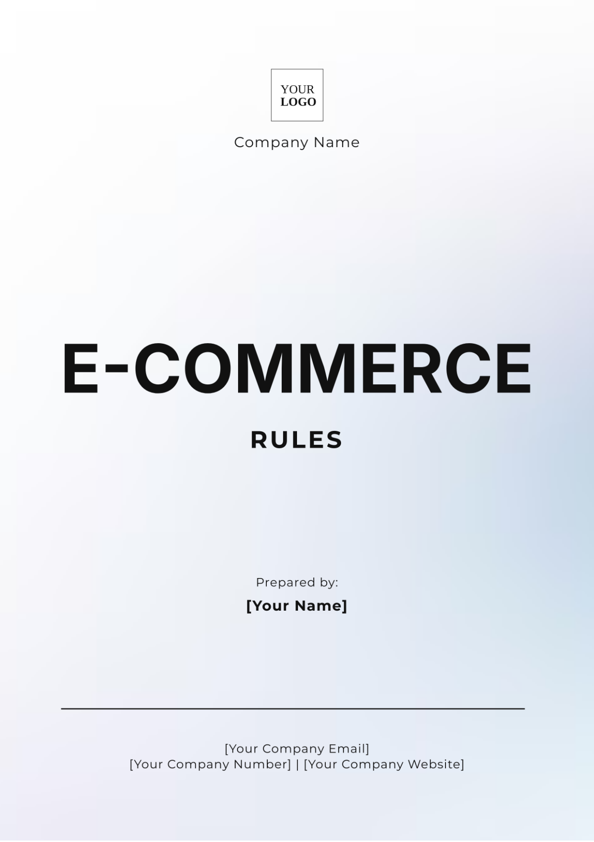 E-commerce Rules Template - Edit Online & Download