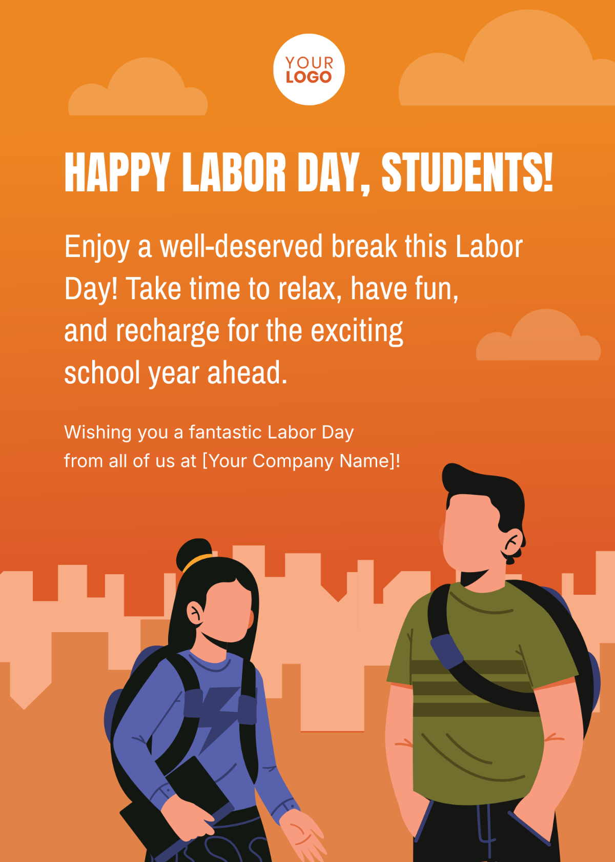 Labor Day Wishes for Students Template - Edit Online & Download