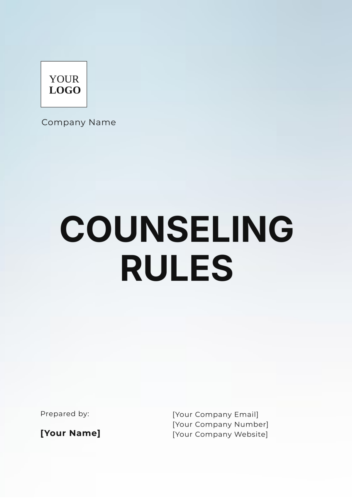 Counseling Rules Template - Edit Online & Download