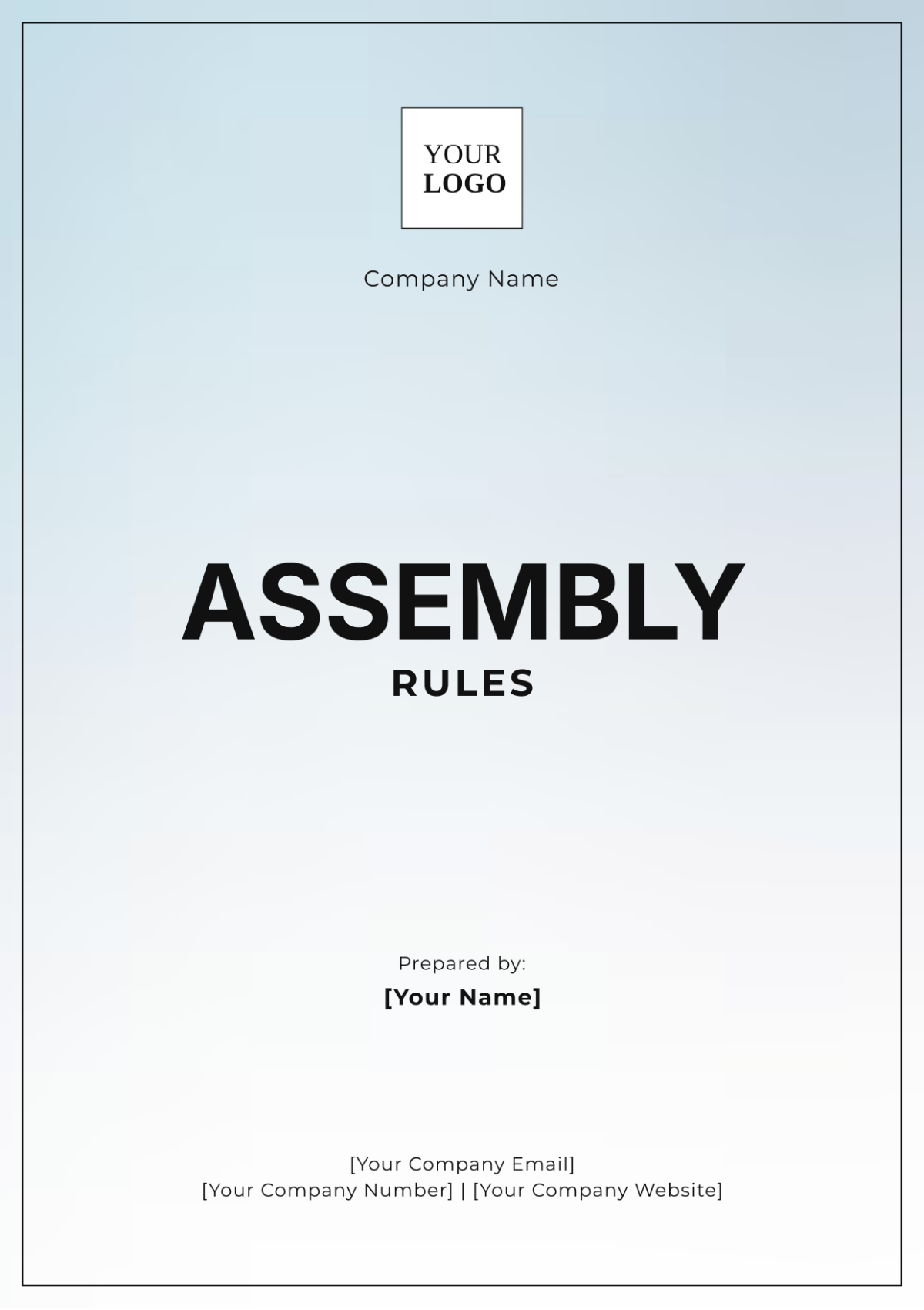 Assembly Rules Template - Edit Online & Download