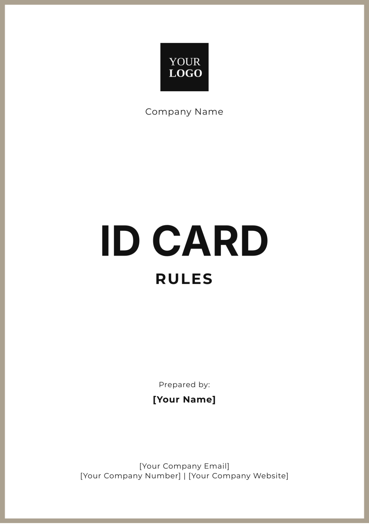 ID Card Rules Template - Edit Online & Download