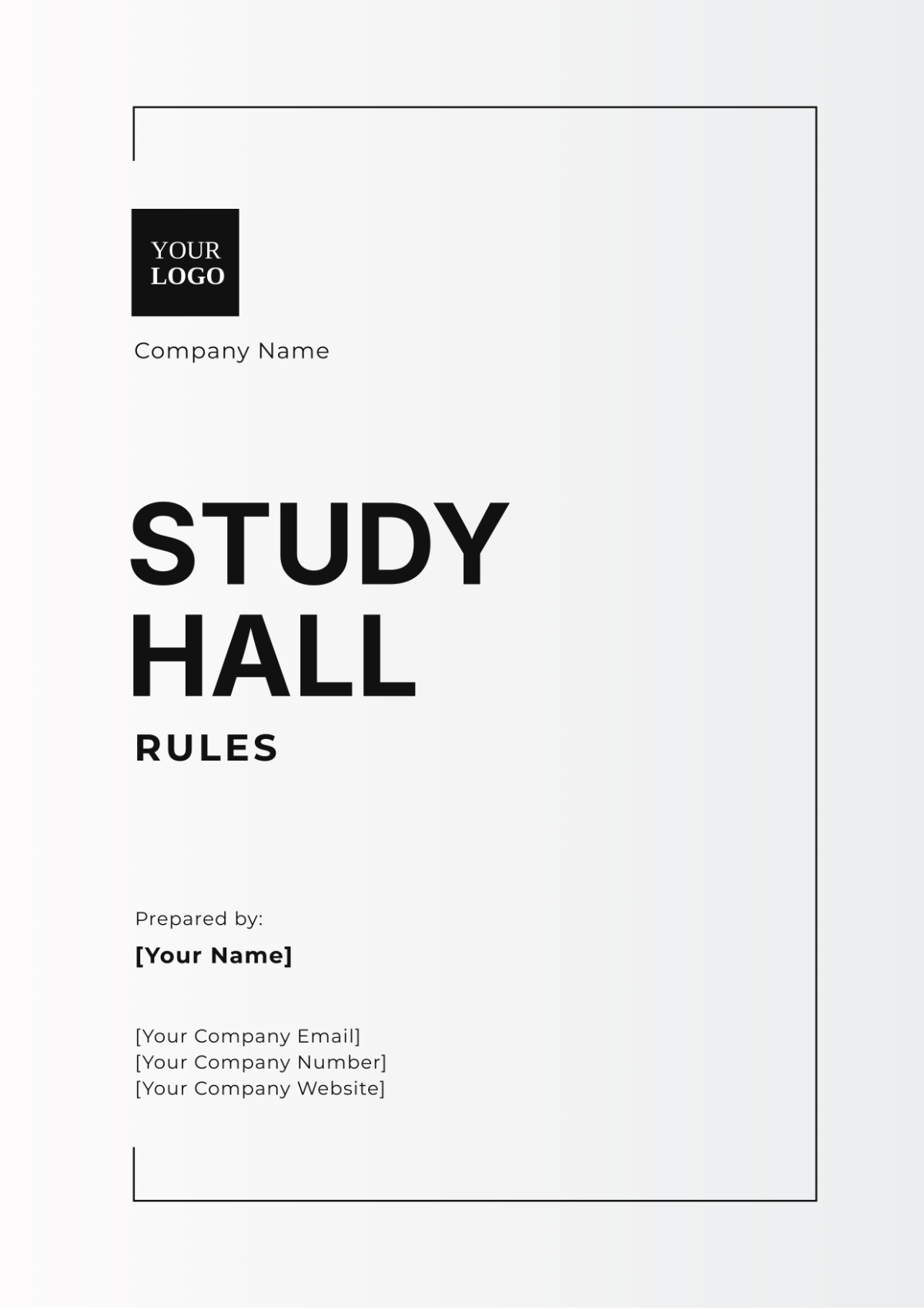 Study Hall Rules Template - Edit Online & Download