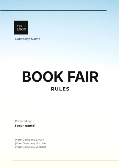 Free Book Fair Rules Template to Edit Online