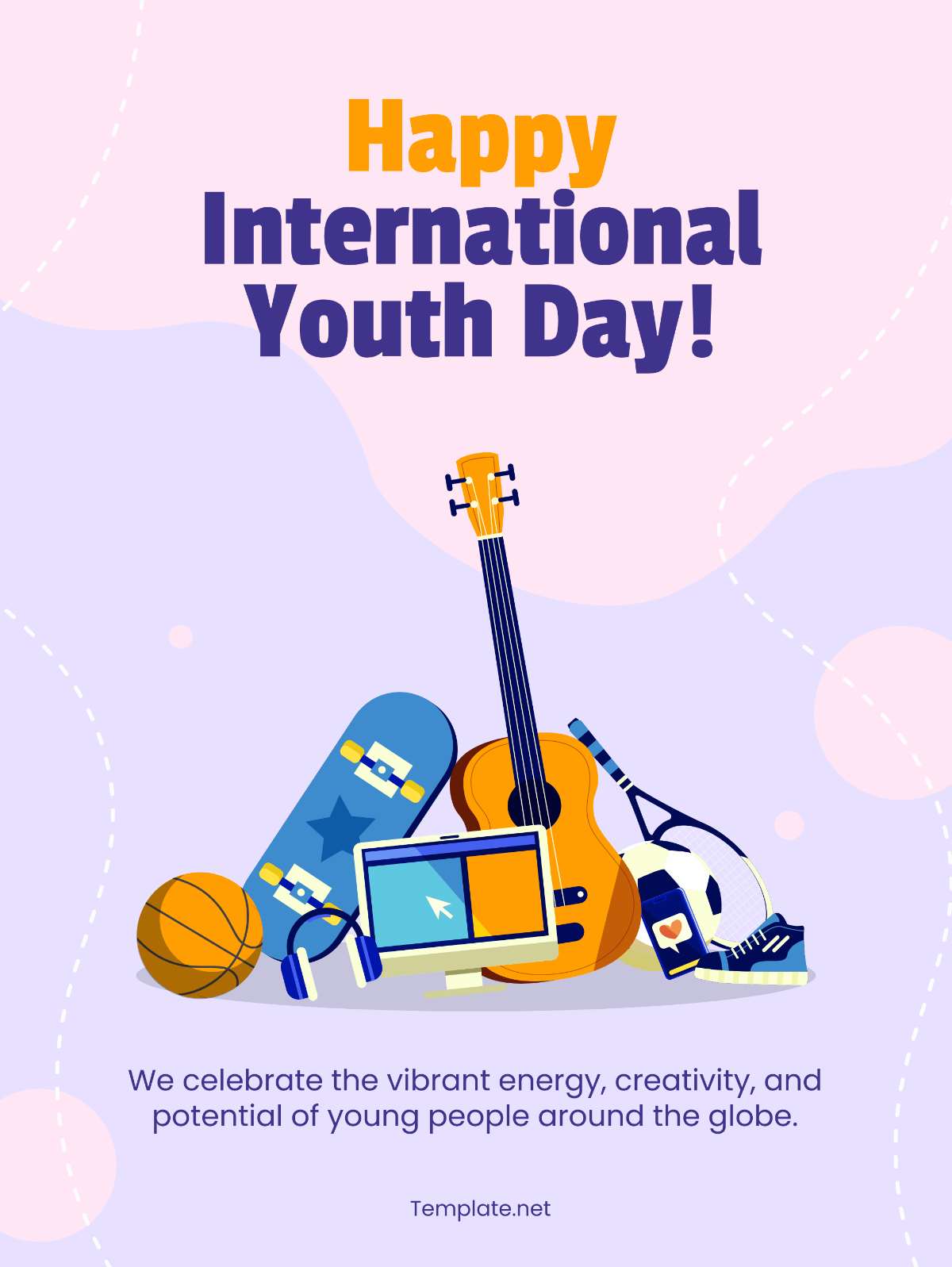 Happy International Youth Day Template - Edit Online & Download