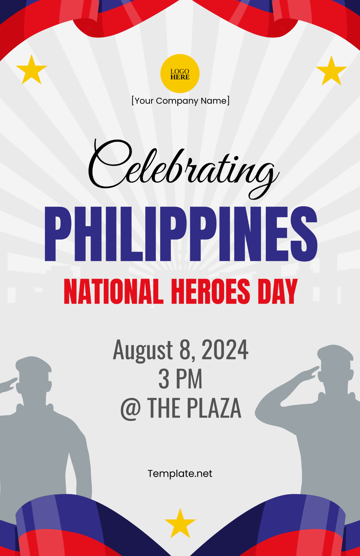 National Heroes Day Celebration Poster