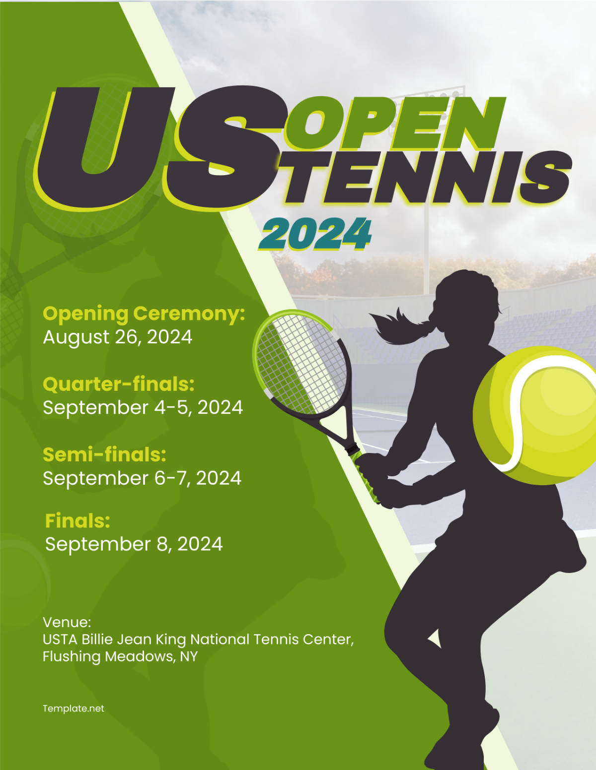 US Open Template - Edit Online & Download