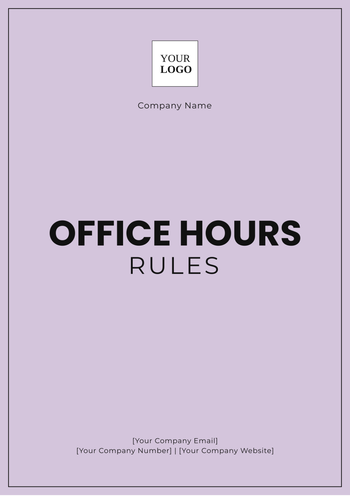 Office Hours Rules Template - Edit Online & Download