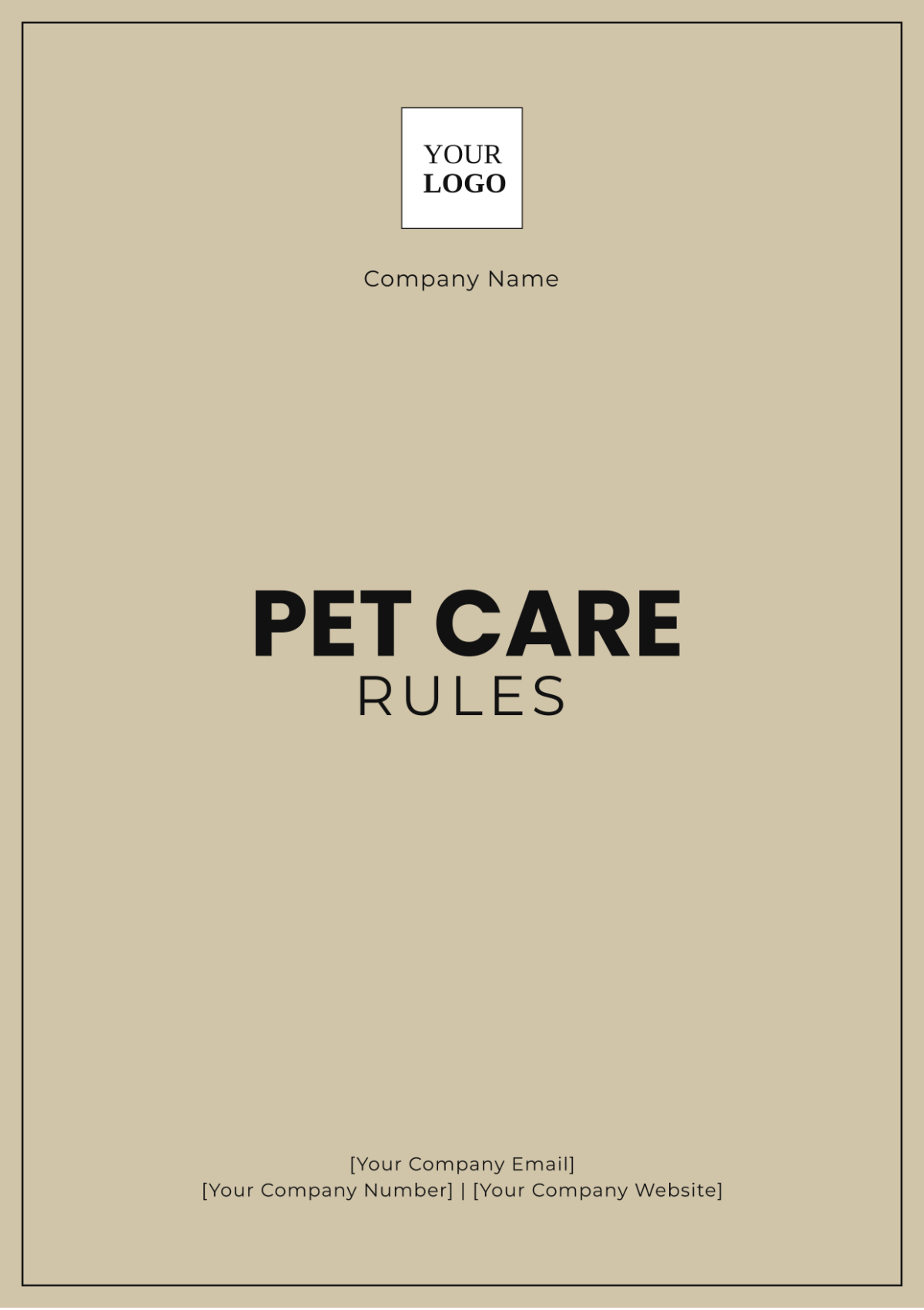 Pet Care Rules Template - Edit Online & Download