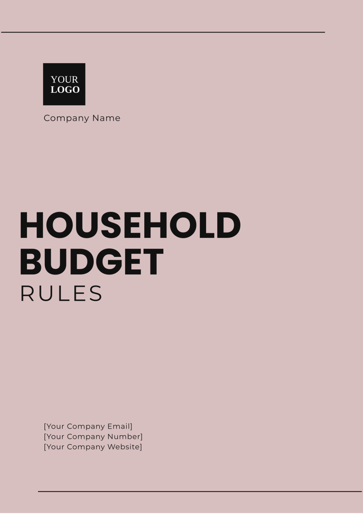 Household Budget Rules Template - Edit Online & Download