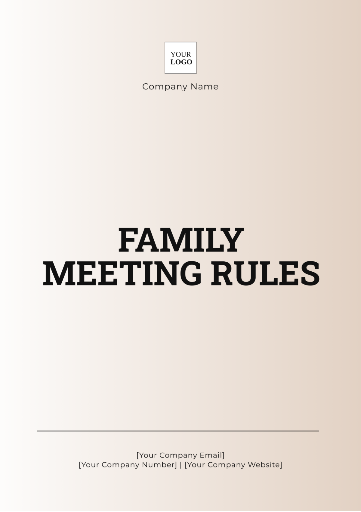 Family Meeting Rules Template - Edit Online & Download