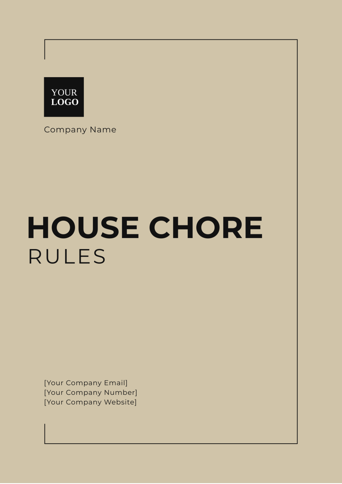 House Chore Rules Template - Edit Online & Download