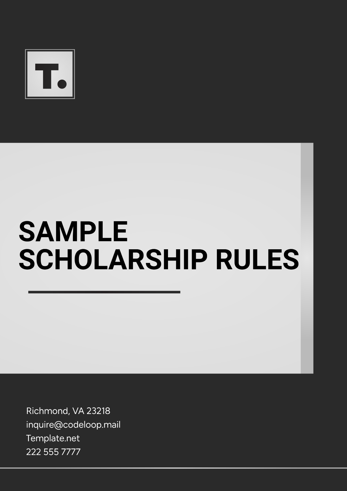 Sample Scholarship Rules Template - Edit Online & Download