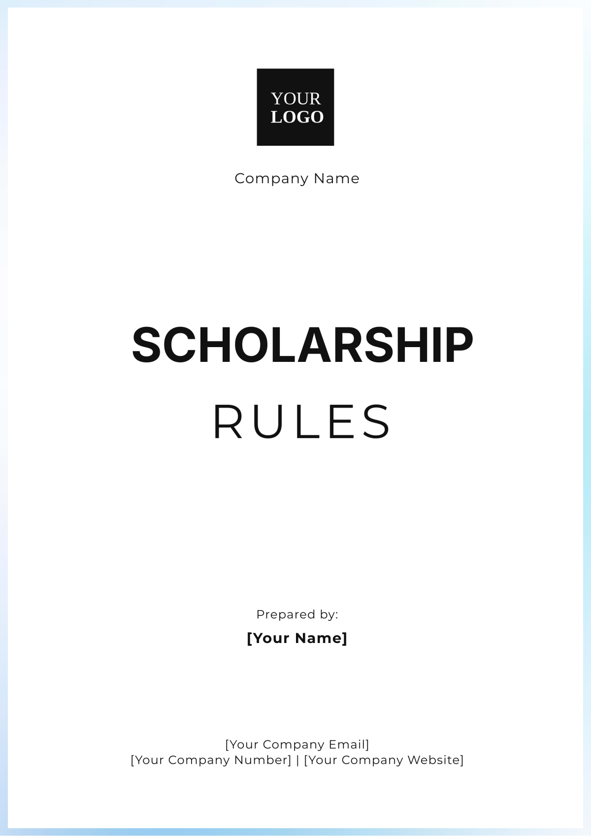 Scholarship Rules Template - Edit Online & Download