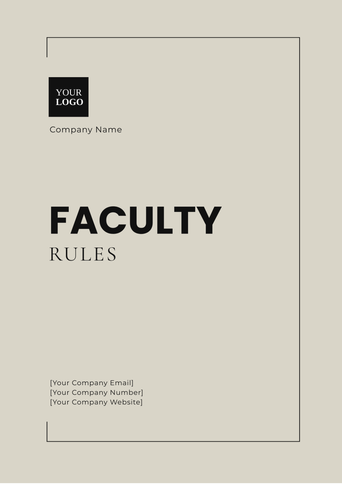 Faculty Rules Template - Edit Online & Download