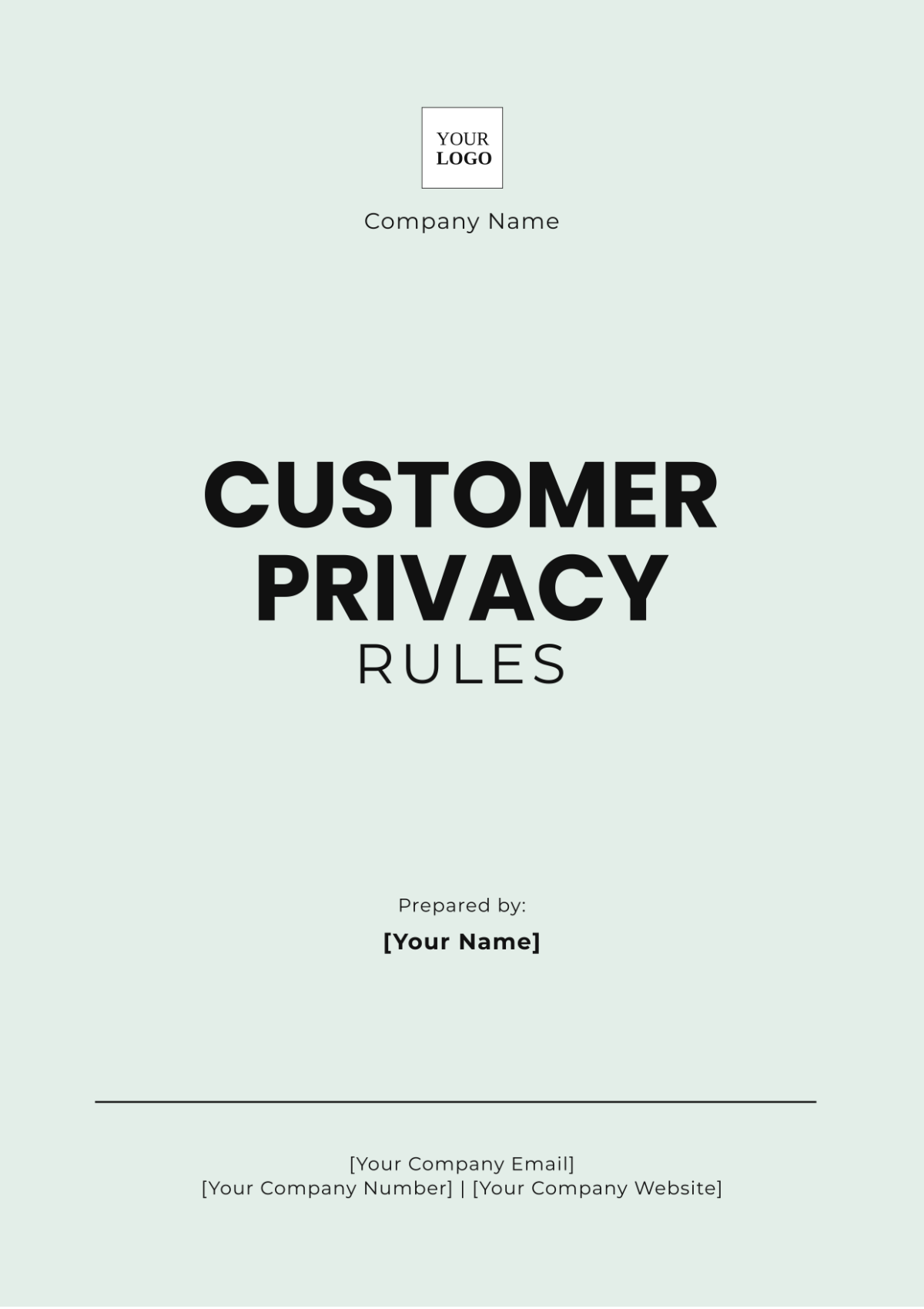 Free Customer Privacy Rules Template - Edit Online & Download ...