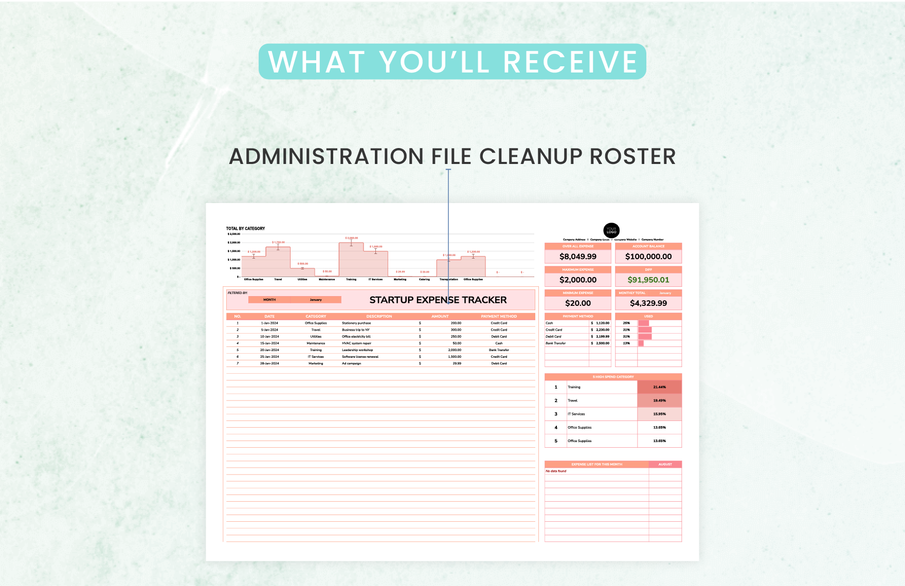 Administration Expense Tracker Template