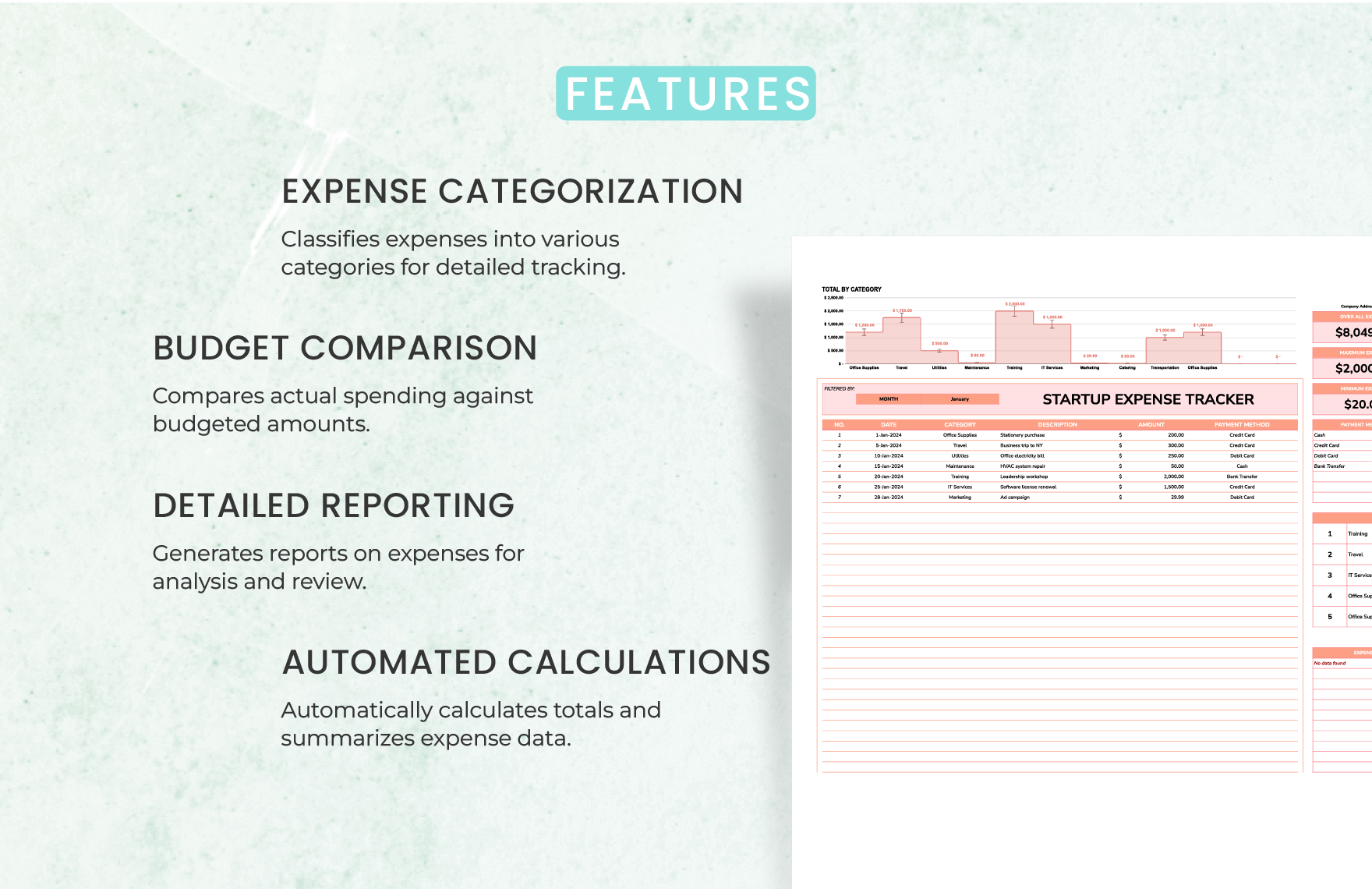 Administration Expense Tracker Template